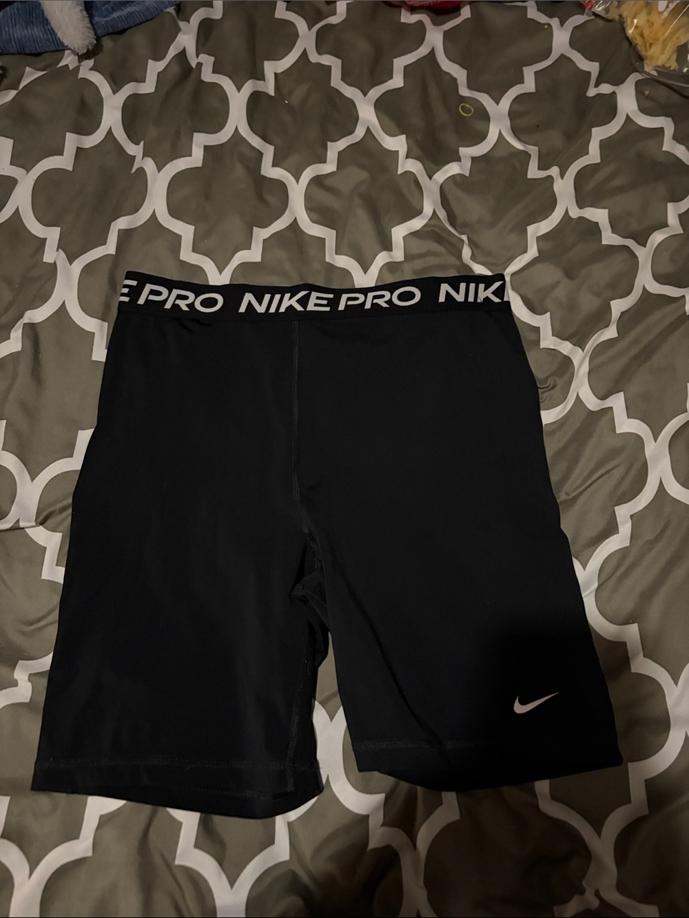 Nike Black Performance Compression Shorts with Logo Waistband
